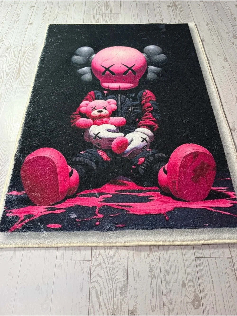 NEW! 22”X32” Pink KAWS-Style Character Area Rug “!!Check My Profile For More!!”